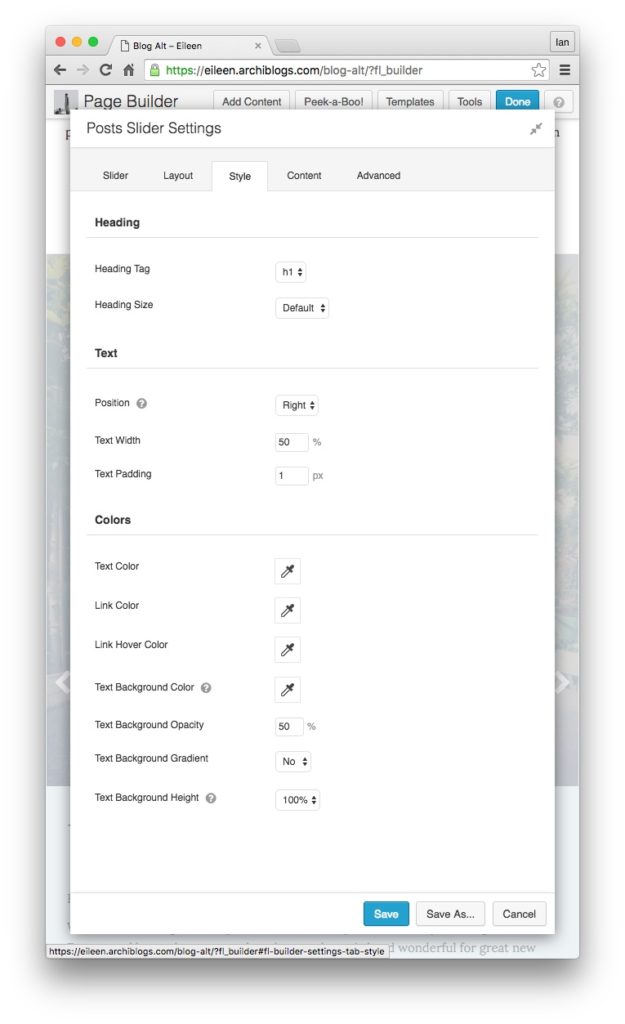 post slider 4 style settings