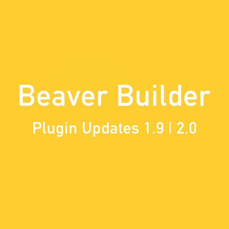 Beaver Builder Updates