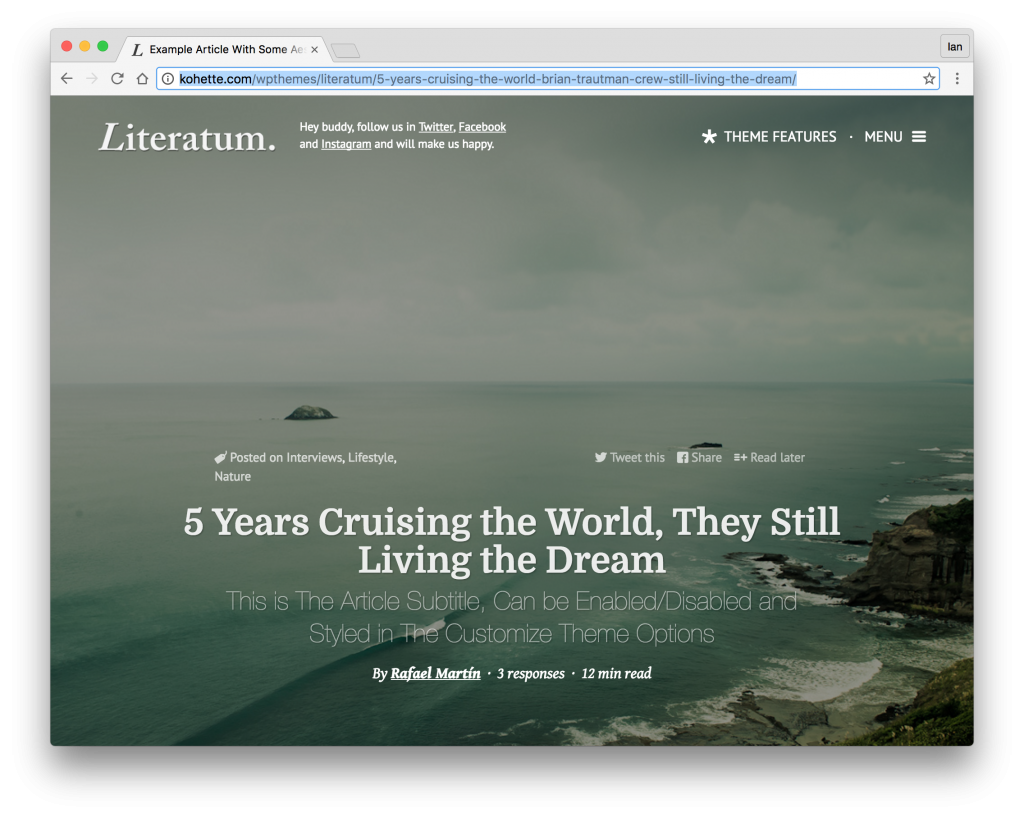 literatum theme